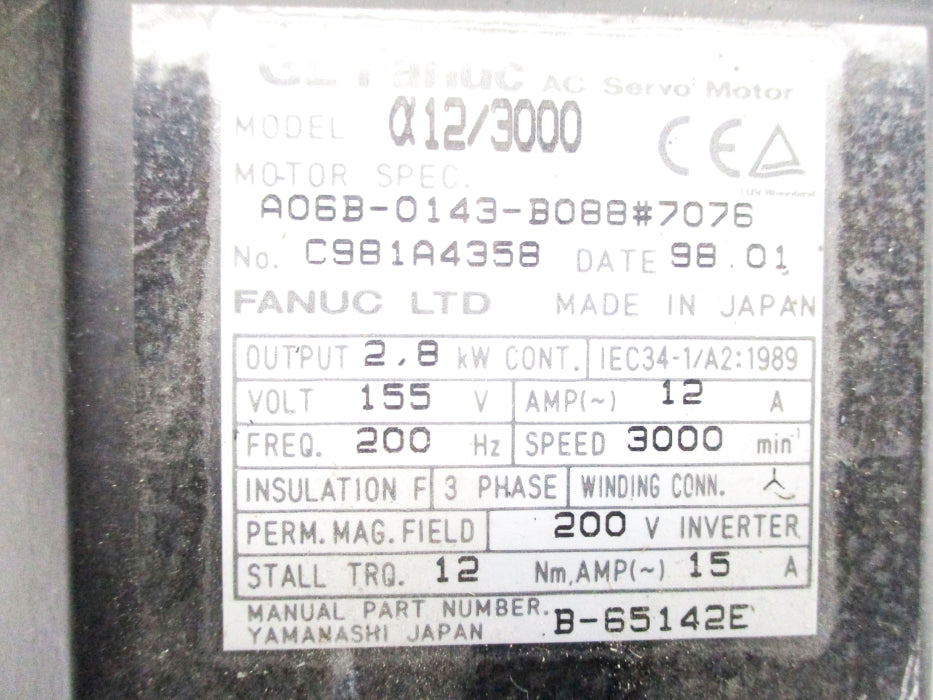FANUC A06B-0143-B088#7076 (AS PICTURED) NSNP