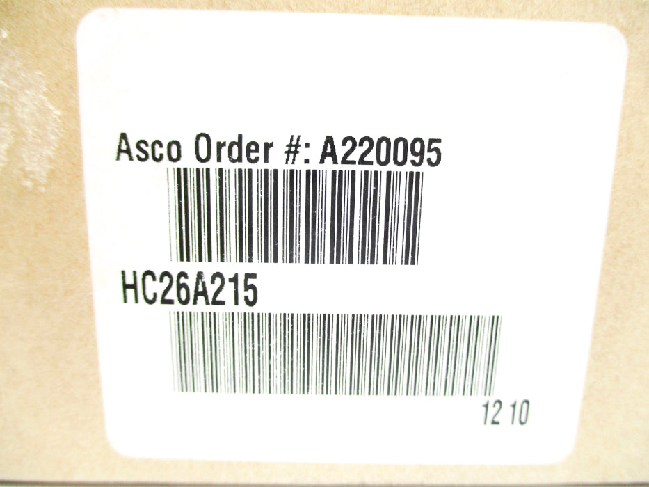 ASCO HC26A215 250VAC 10A 40-120PSI NSMP