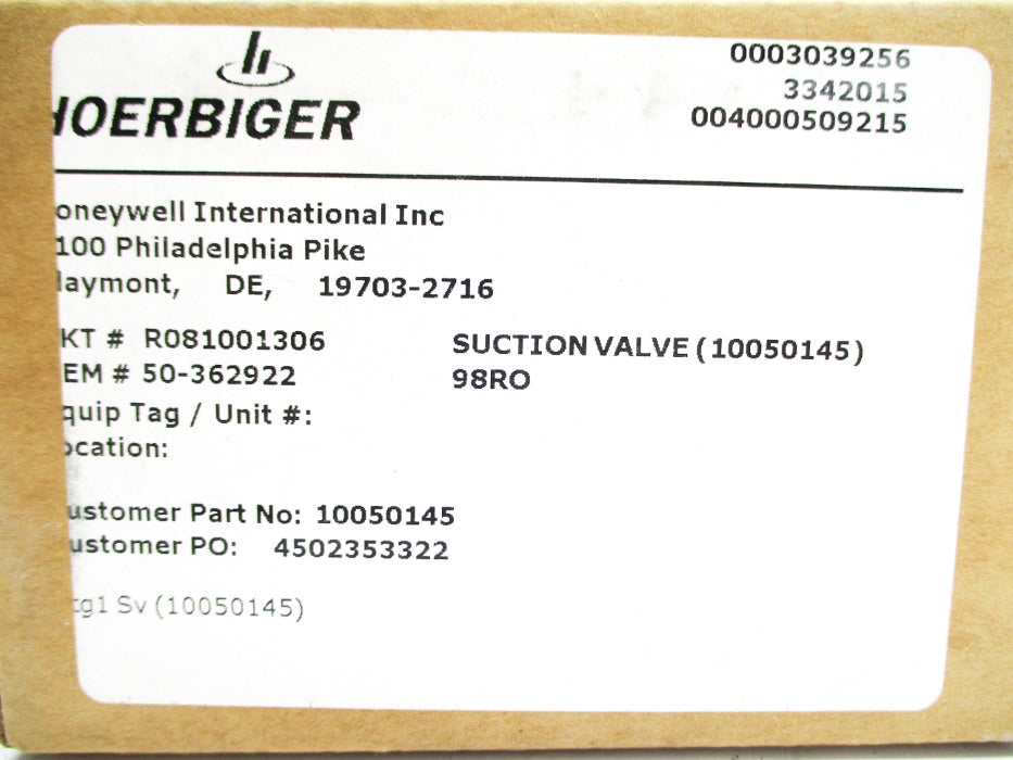 HOERBIGER R081001306 NSFS