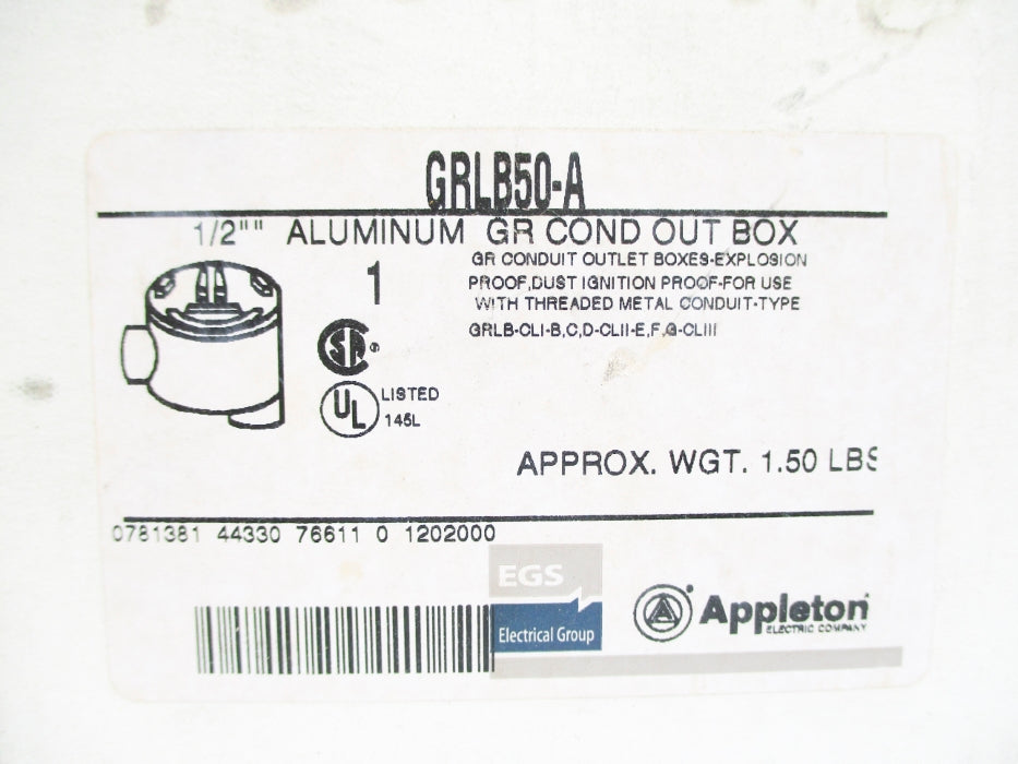 APPLETON GRLB50-A NSMP