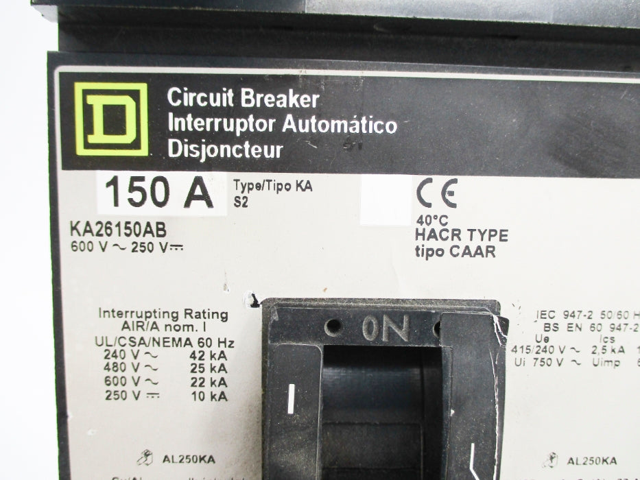 SQUARE D KA26150AB 150A 600V NSNP