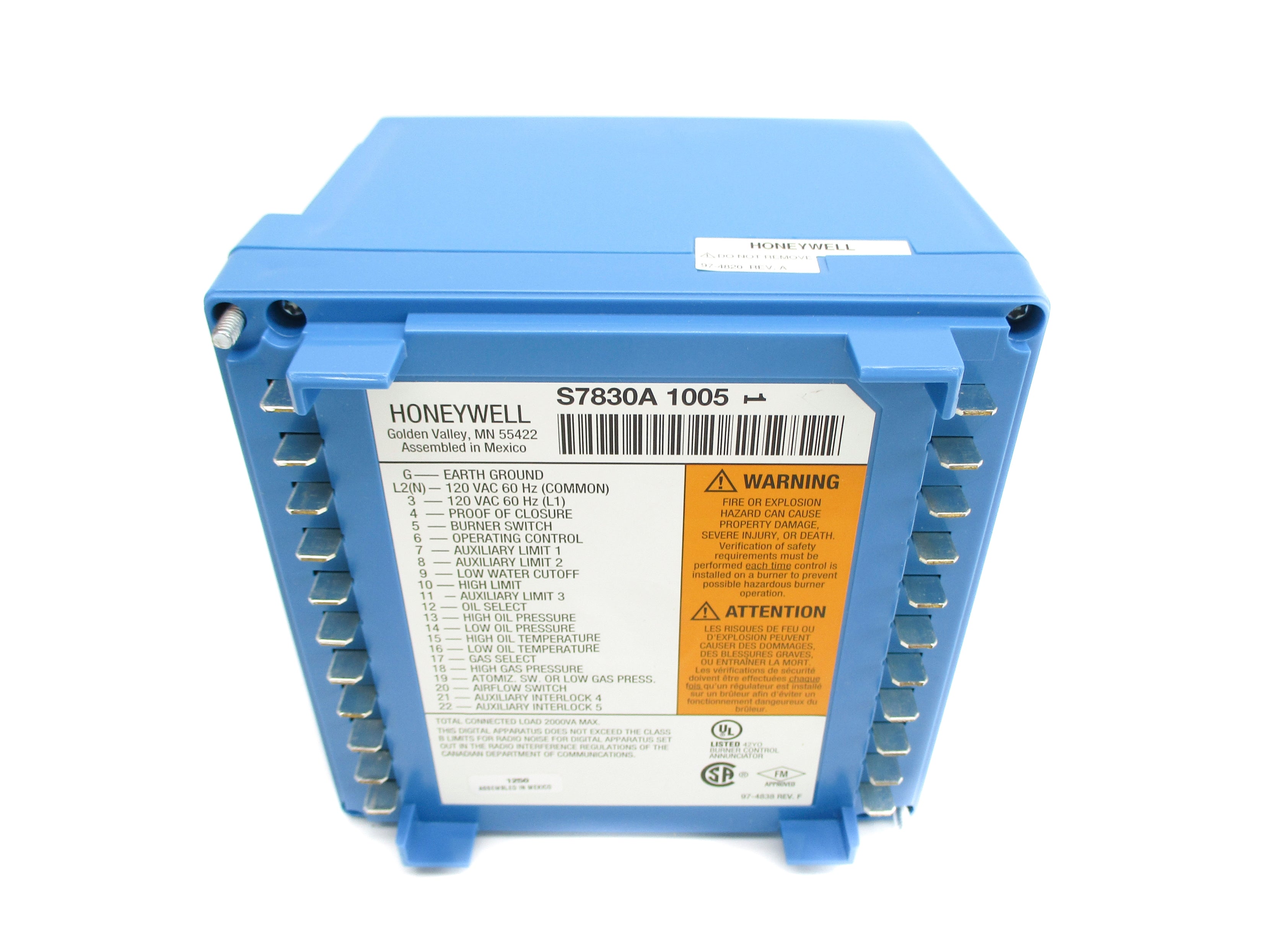 HONEYWELL S7830A1005 120VAC NSMP
