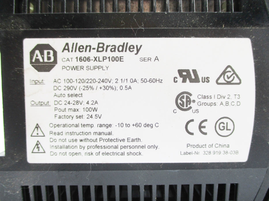 ALLEN BRADLEY 1606-XLP100E SER. A NSNP