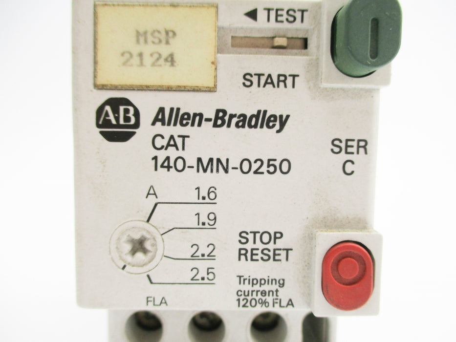 ALLEN BRADLEY 140-MN-0250 SER. C 1.6-2.5A (AS PICTURED) UNMP