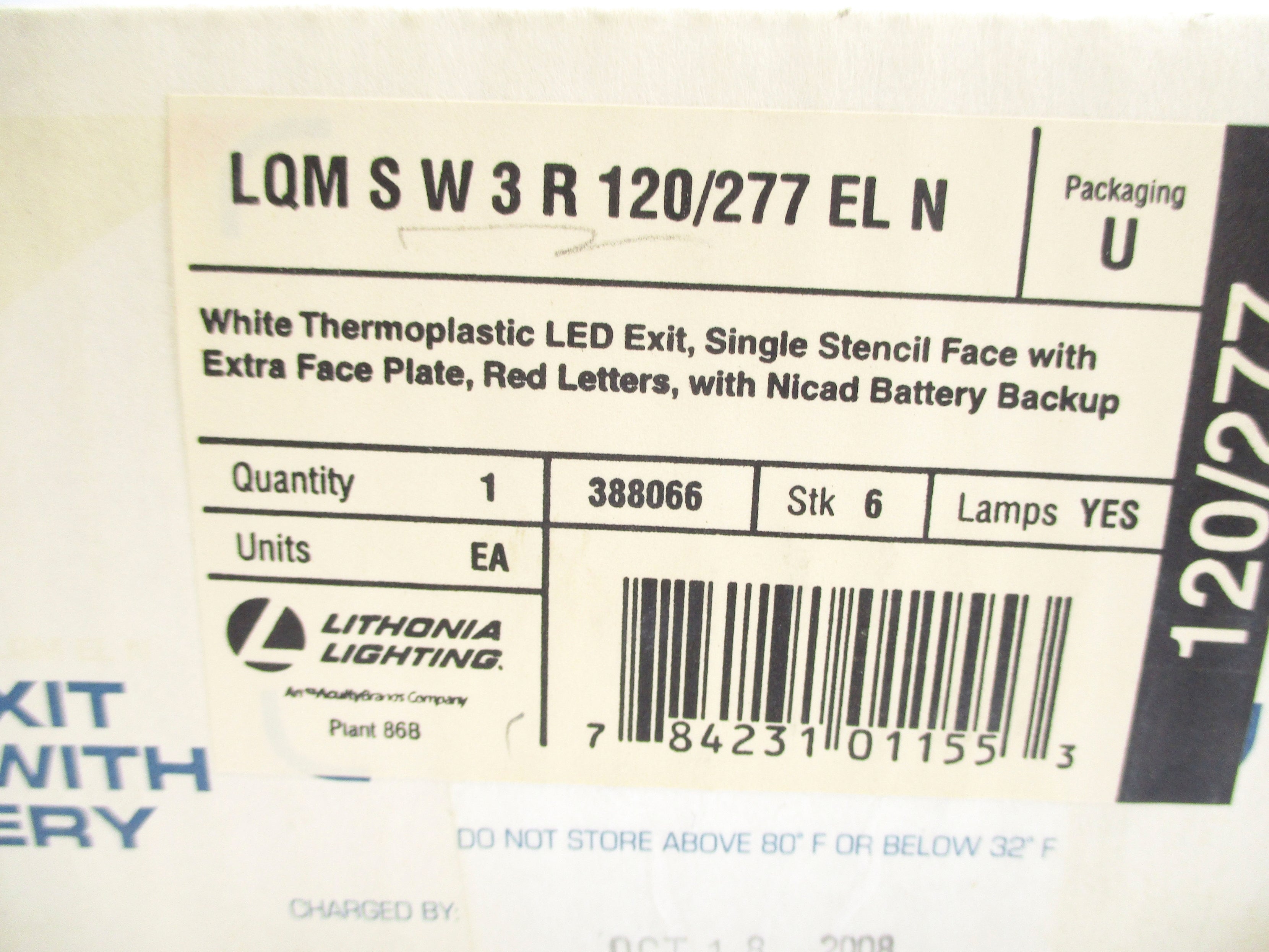 LITHONIA LIGHTING LQMSW3R120/277ELN NSFS