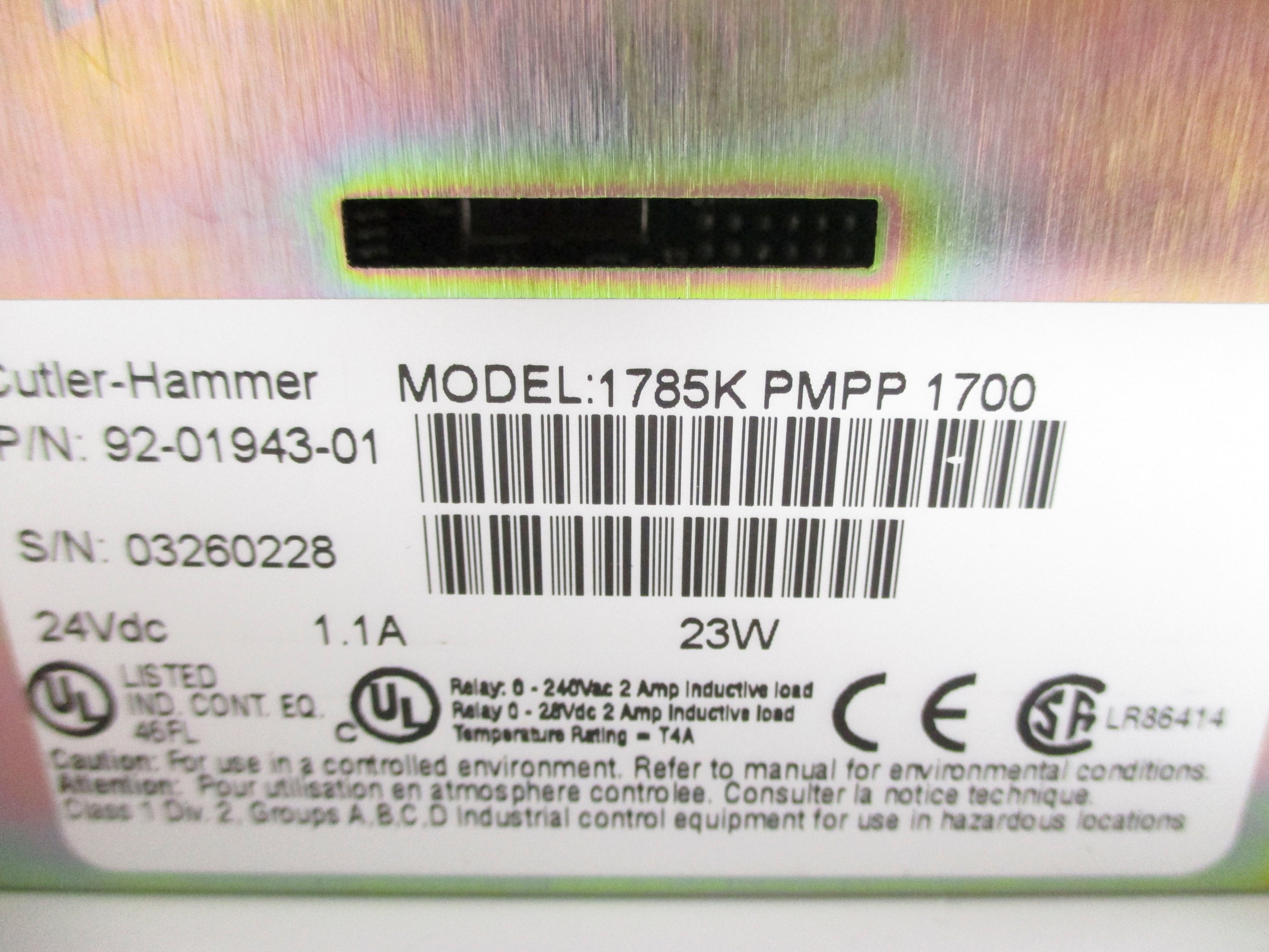 CUTLER HAMMER 1785KPMPP1700 NSNP
