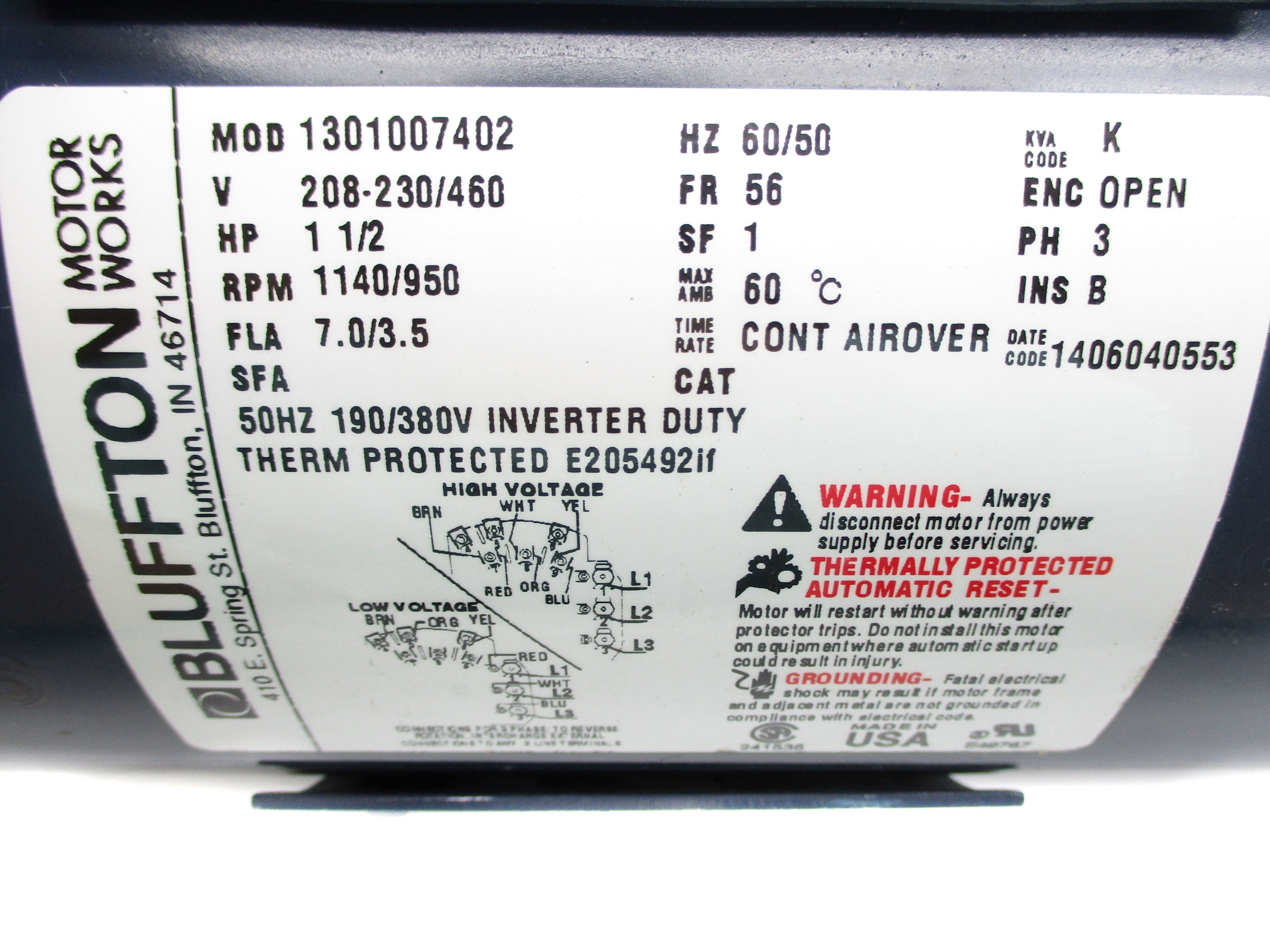 BLUFFTON MOTOR WORKS 1301007402 NSNP MRO Global Solutions