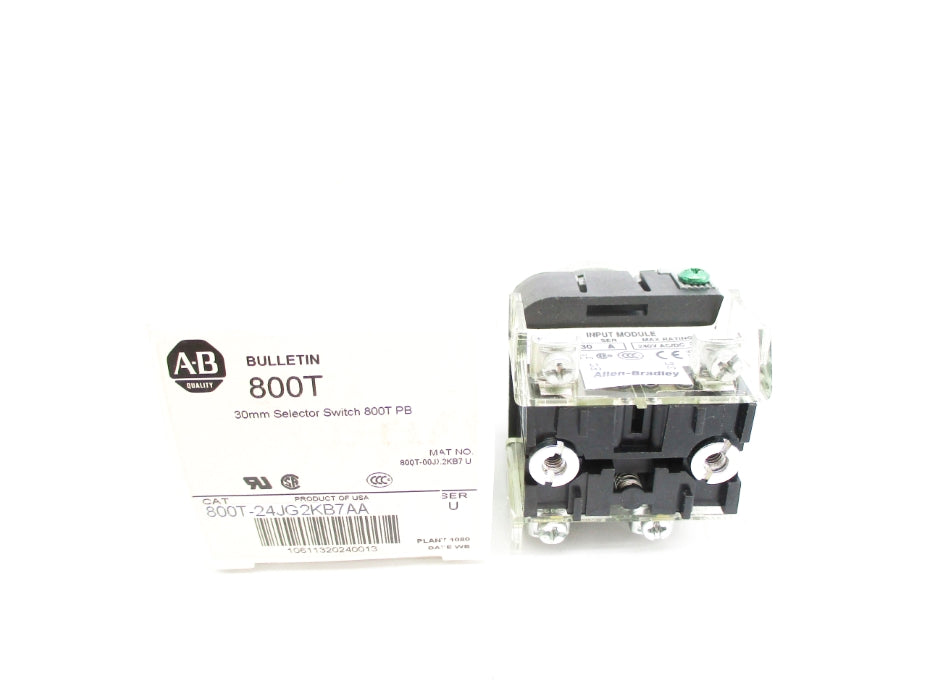 ALLEN BRADLEY 800T-24JG2KB7AA SER. U (WH) NSMP
