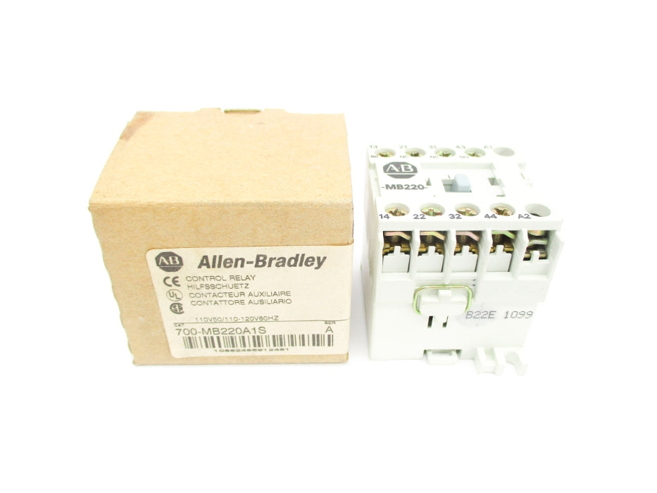 ALLEN BRADLEY 700-MB220A1S SER. A 110/120V (BR/WH) NSMP