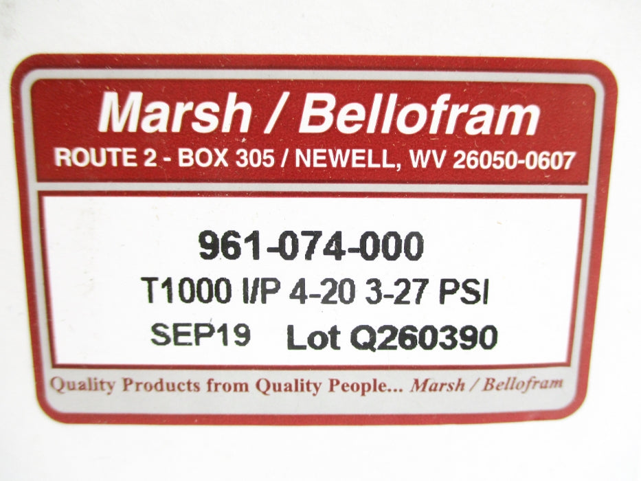 MARSH BELLOFRAM 961-174-000 3-27PSI NSMP