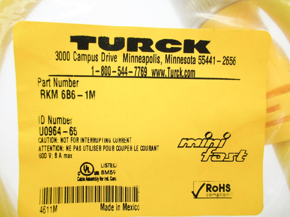 TURCK RKM6B6-1M U0964-65 NSMP