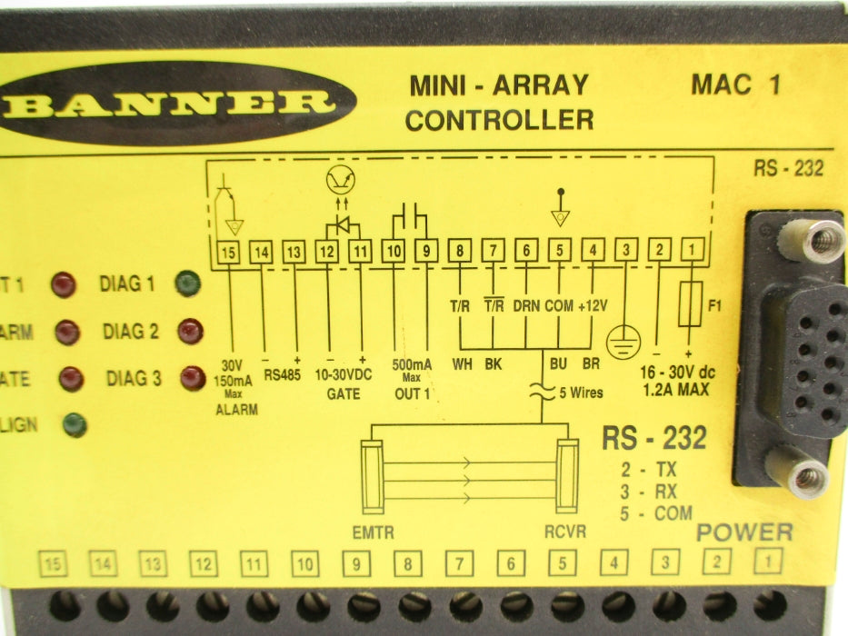 BANNER ENGINEERING MAC-1 16-30VDC 1.2A NSNP