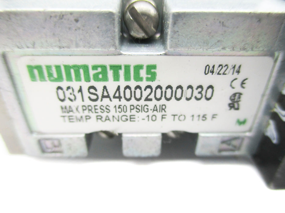 NUMATICS 031SA4002000030 150PSIG 110/115-120V (AS PICTURED) UNMP