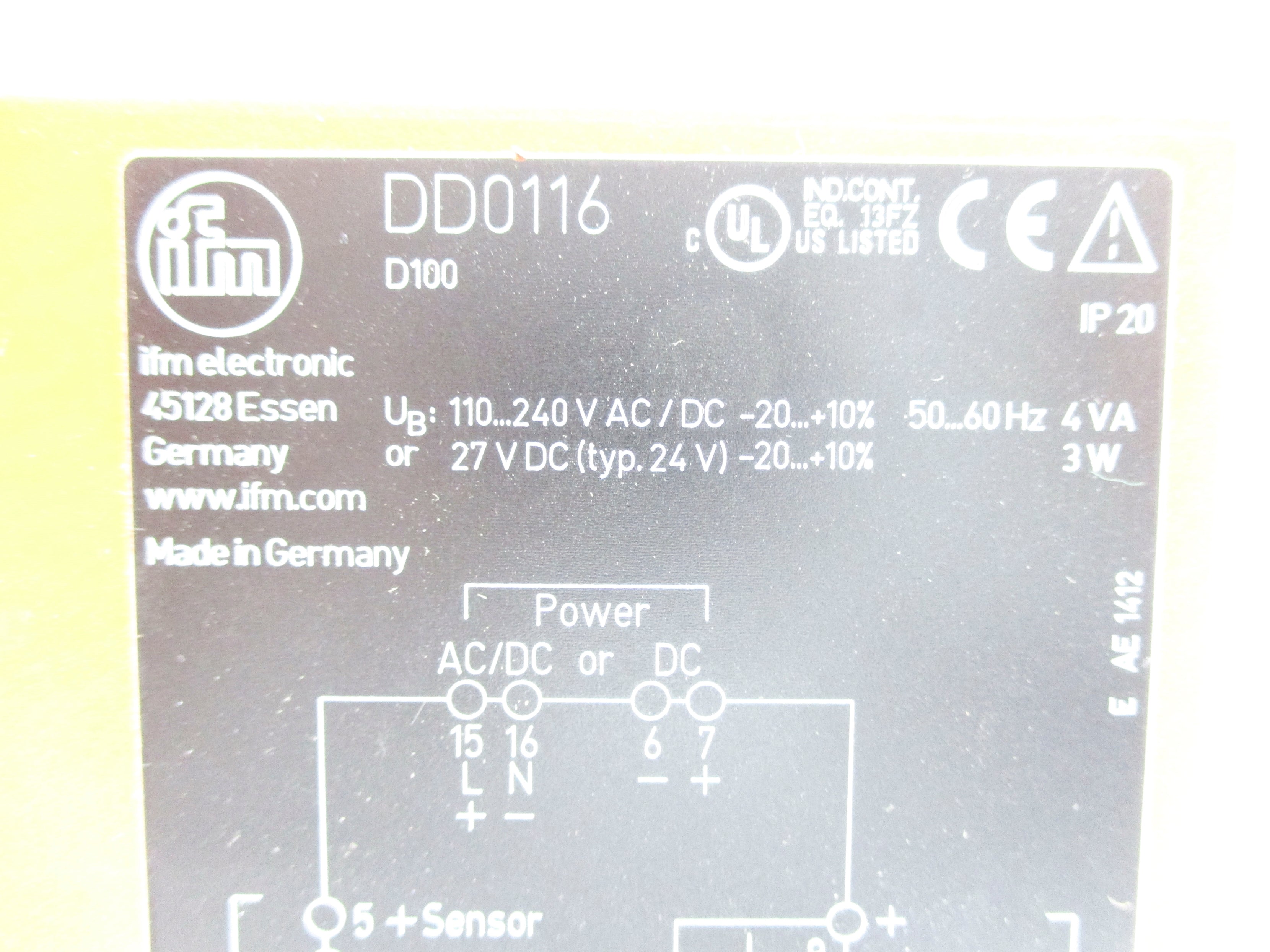 IFM EFECTOR DD0116 NSNP