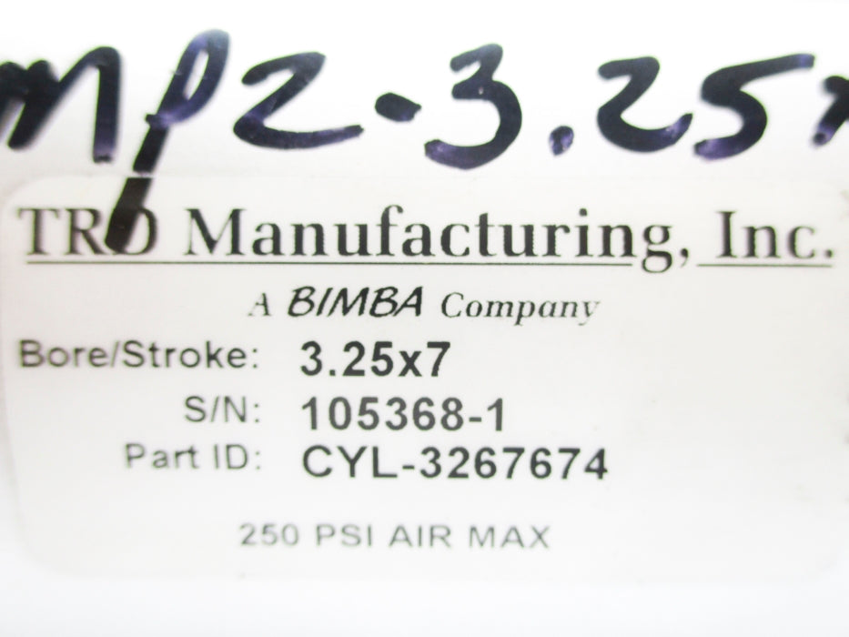TRD MANIFACTURING CYL-3267674 250PSI UNMP