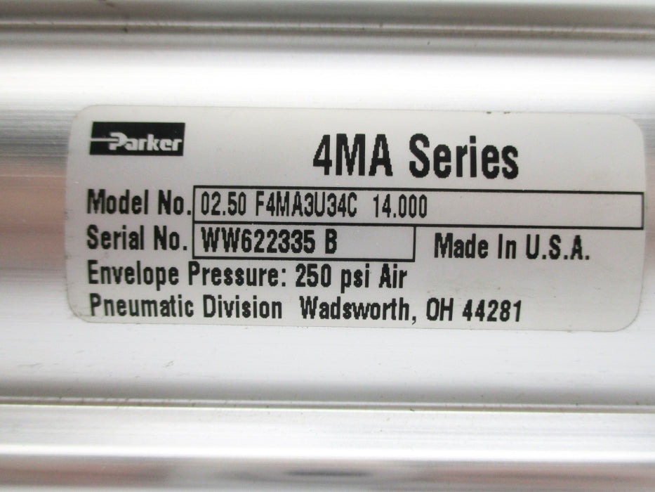 PARKER 02.50FAMA3U34C14.000 250PSI UNMP