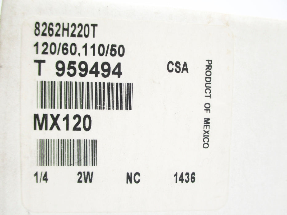 ASCO 8262H220T 109/150PSI 110/120V NSMP