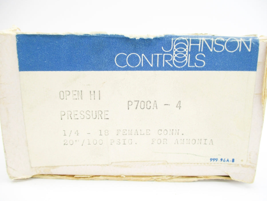 JOHNSON CONTROLS P70CA-4 20"/100PSIG NSMP