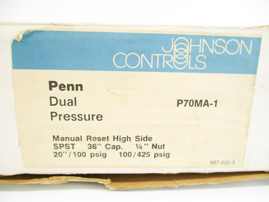 JOHNSON CONTROLS 970MA-1 20"/100-425PSIG NSMP