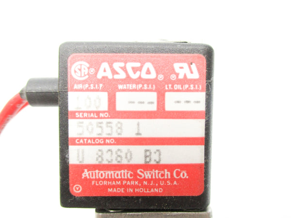 ASCO U-8360-B3 100PSI 110/120V NSNP
