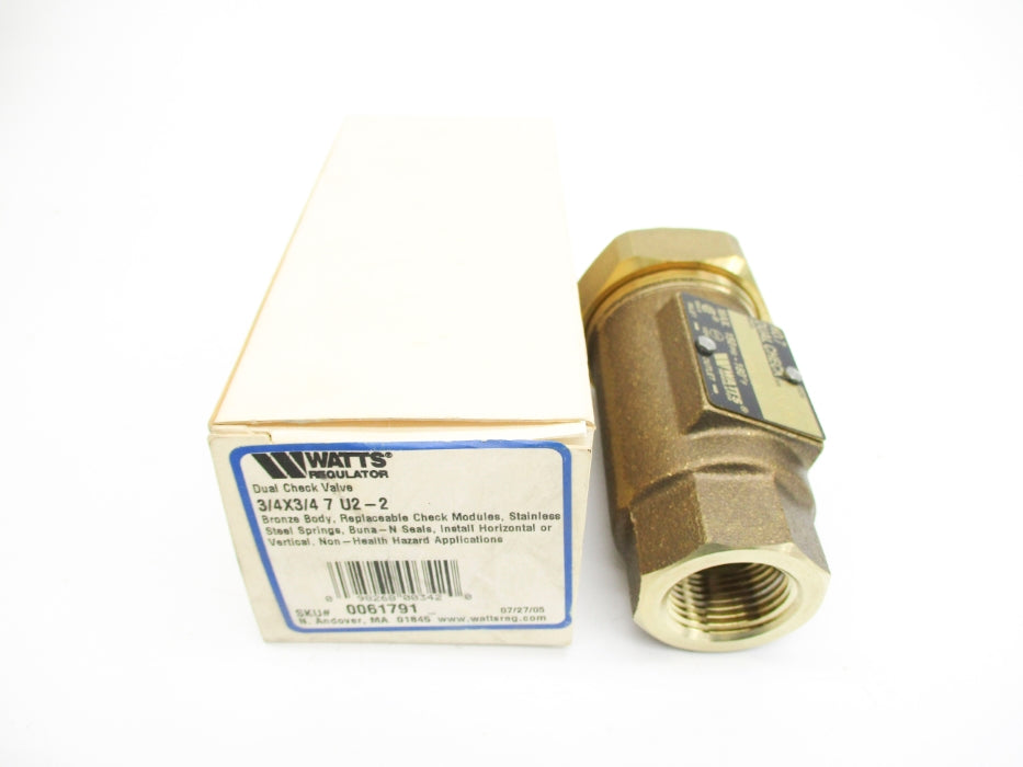 WATTS 3/4X3/4-7-U2-2 0061791 150PSI NSMP