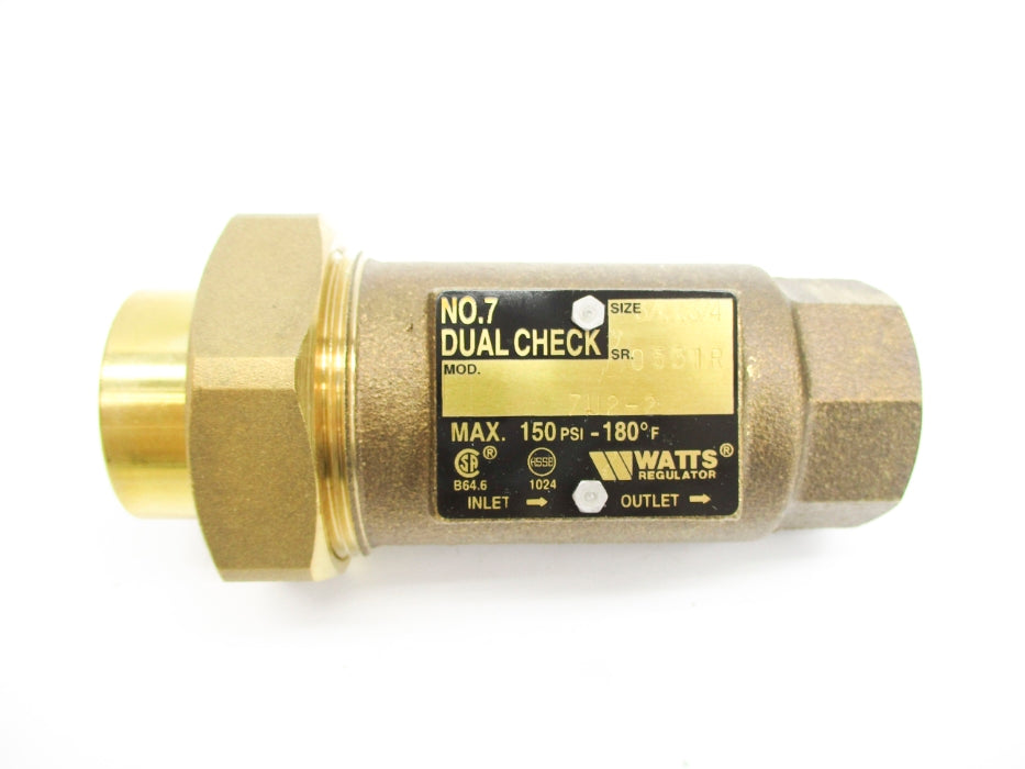WATTS 3/4X3/4-7-U2-2 0061791 150PSI NSMP