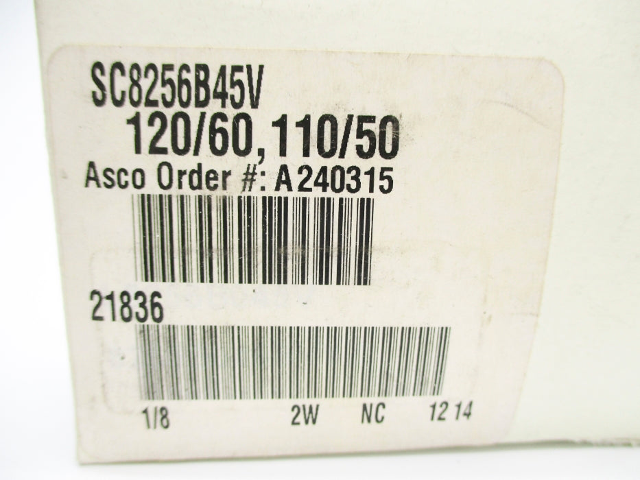 ASCO SC8256B45V 135PSI 110/120V NSMP