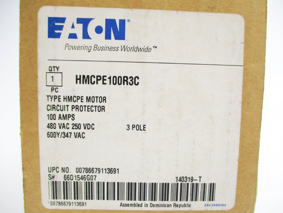 EATON HMCPE100R3C 100A 480VAC NSMP