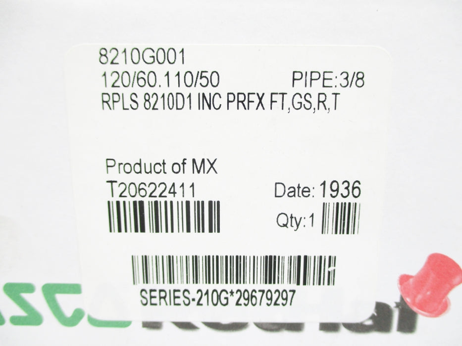 ASCO 8210G001 5-200PSI 110/120V NSMP