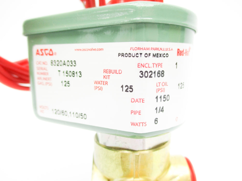 ASCO 8320A033 125PSI 110/120V NSMP