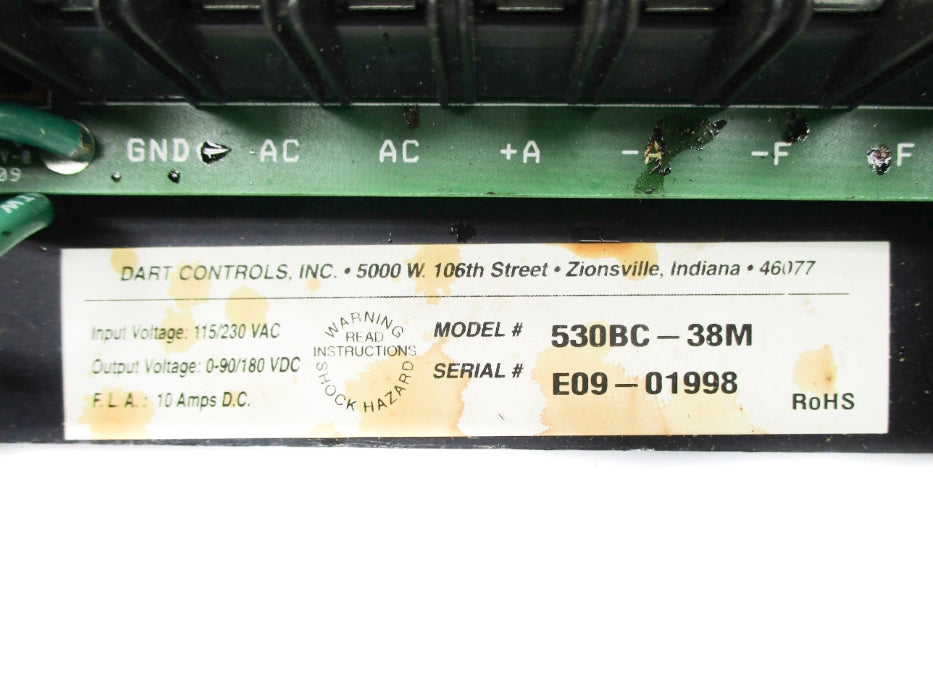 DART CONTROLS 530BC-38M 115/230VAC UNMP
