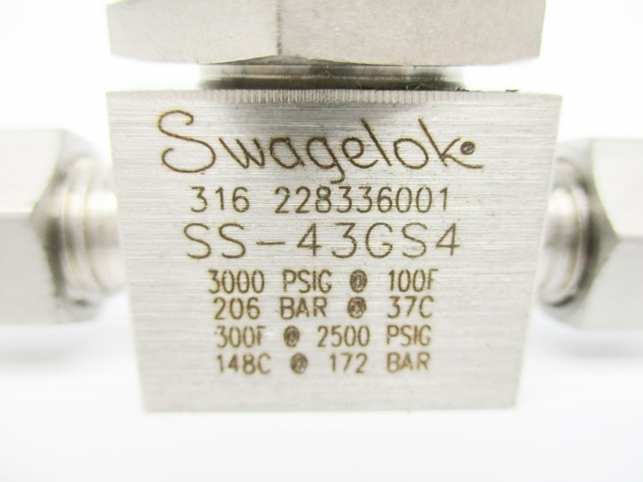 SWAGELOK SS-43GS4 3000PSI NSNP