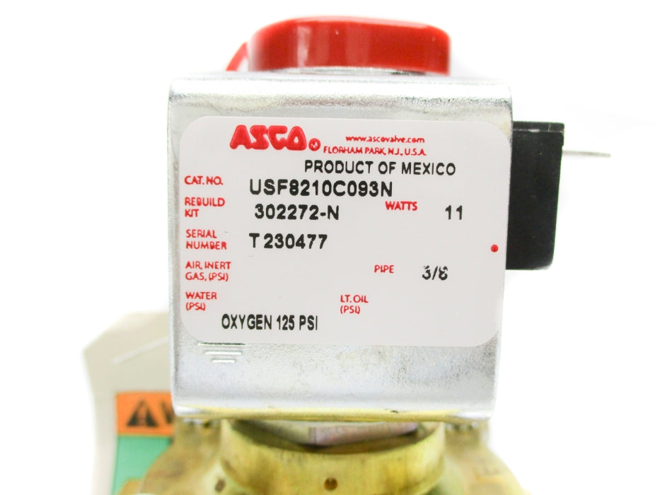 ASCO USF8210C093N 125PSI 120/60 110/50 NSMP
