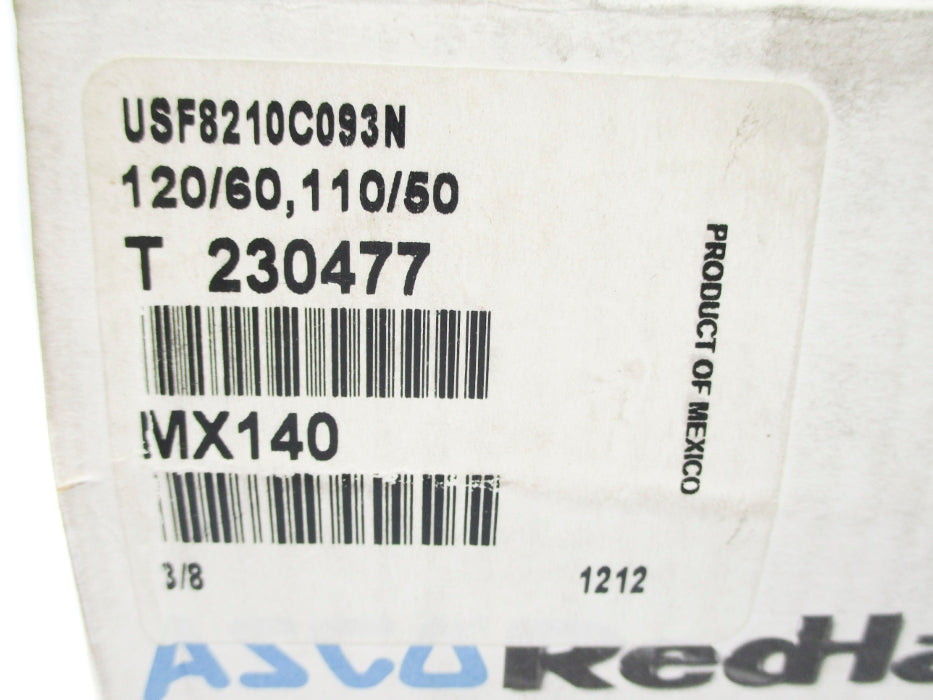 ASCO USF8210C093N 125PSI 120/60 110/50 NSMP