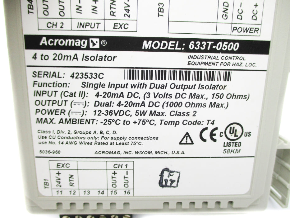 ACROMAG 633T-0500 NSNP