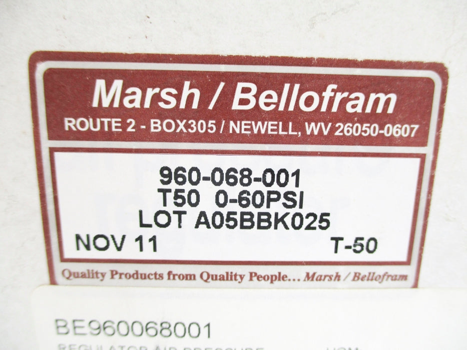 MARSH BELLOFRAM 960-068-001 0-60PSI NSMP