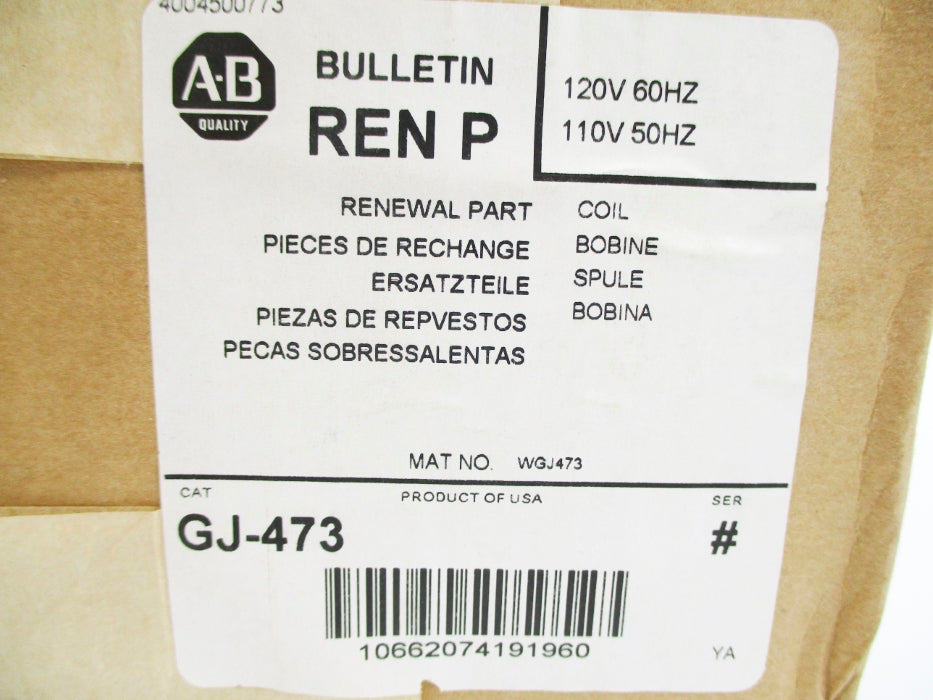 ALLEN BRADLEY GJ-473 (BR/WH) NSFS