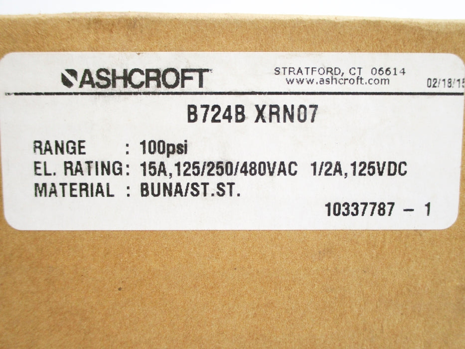 ASHCROFT B724BXRN07 100PSI NSMP