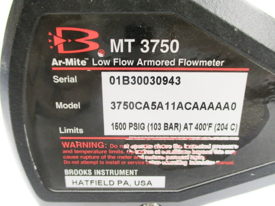 BROOKS INSTRUMENT 3750CA5A11ACAAAAA0 1500PSIG NSNP