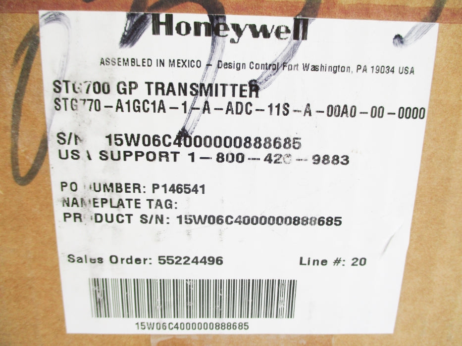 HONEYWELL STG770-A1GC1A-1-A-ADC-11S-A-00A0-00-0000 NSMP