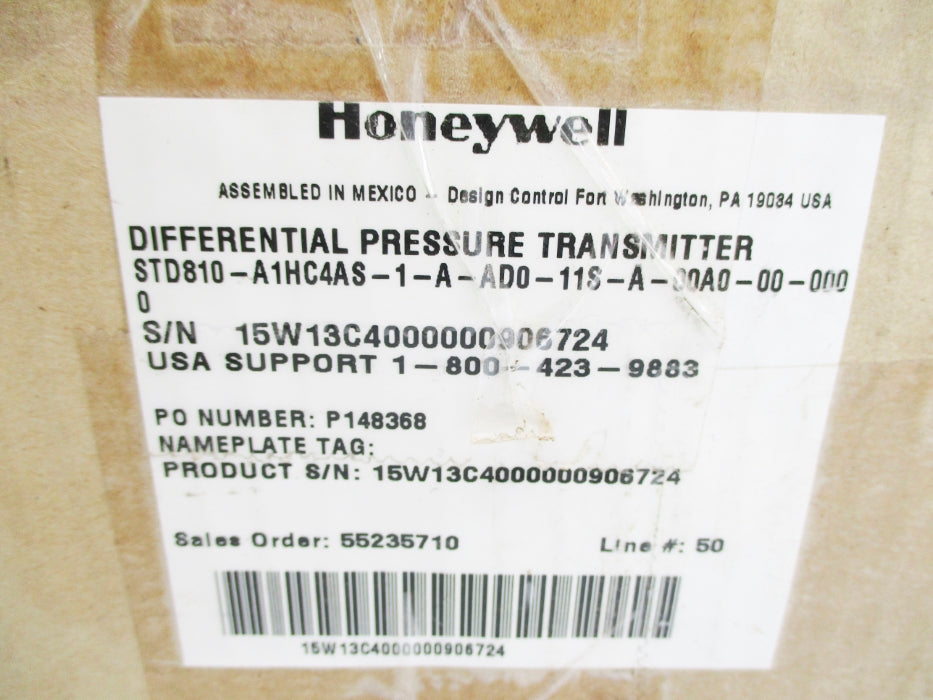HONEYWELL STD810-A1HC4AS-1-A-AD0-11S-A-00A0-00-0000 NSMP