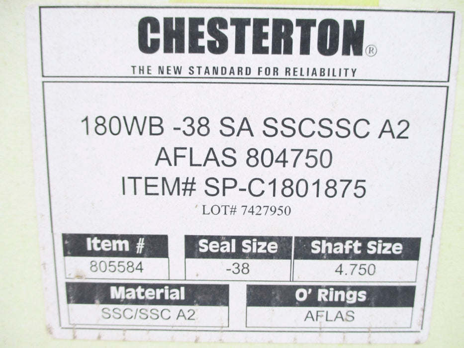 CHESTERTON 805584 180WB-38-SA-SSCSSC-A2-AFLAS NSFS