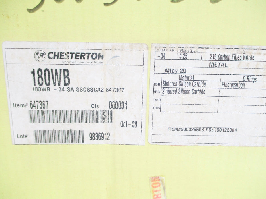 CHESTERTON 647367 180WB-34-SA-SSCSSCA2 NSFS