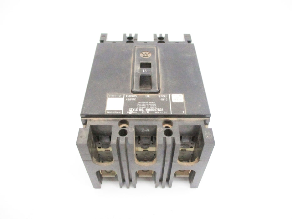 WESTINGHOUSE EHB3015L 4993D67G34 15A 480VAC NSNP