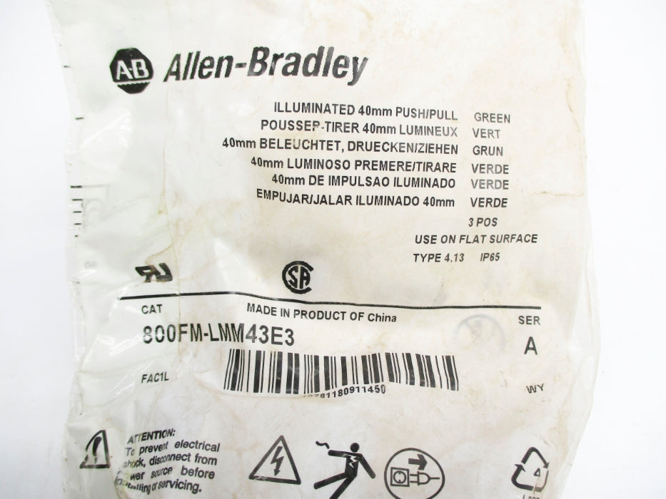 ALLEN BRADLEY 800FM-LMM43E3 SER. A NSMP