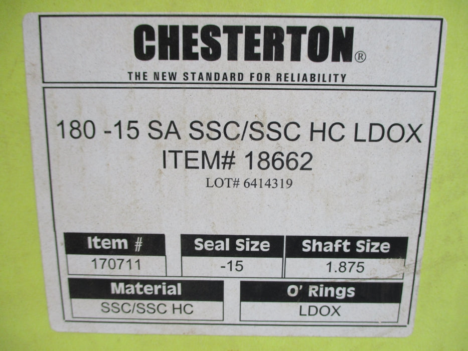 CHESTERTON 170711 180-15-SA-SSC/SSC-HC-LDOX NSMP