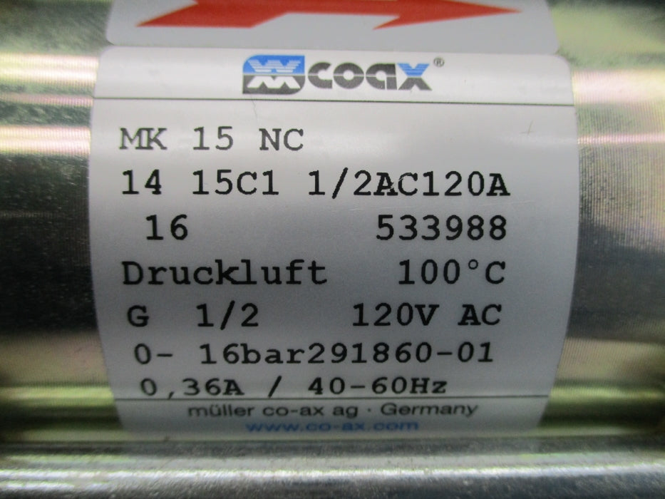 COAX MK15NC1415C11/2AC120A 120VAC NSNP