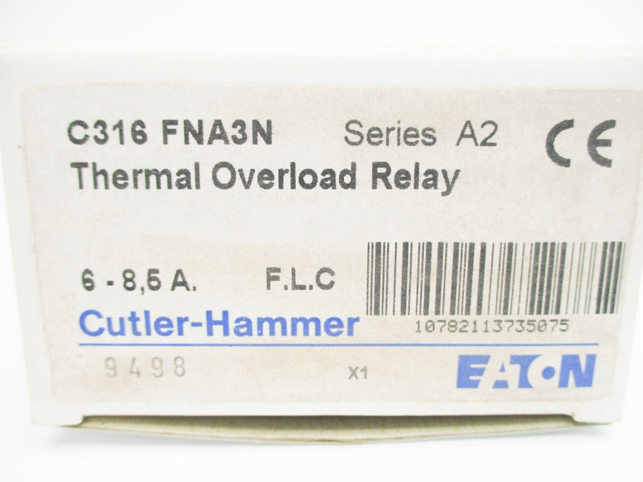 CUTLER HAMMER C316FNA3N SER. A2 6-8.5A NSMP