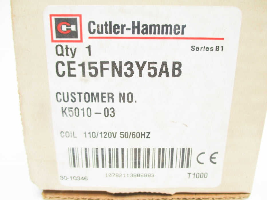 CUTLER HAMMER CE15FN3Y5AB SER. B1 110/120V NSMP