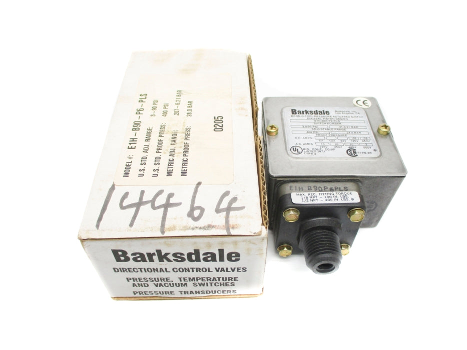 BARKSDALE E1H-B90-P6-PLS 3-90PSI NSMP